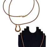 Colar longo Marrom Ferradura detalhada