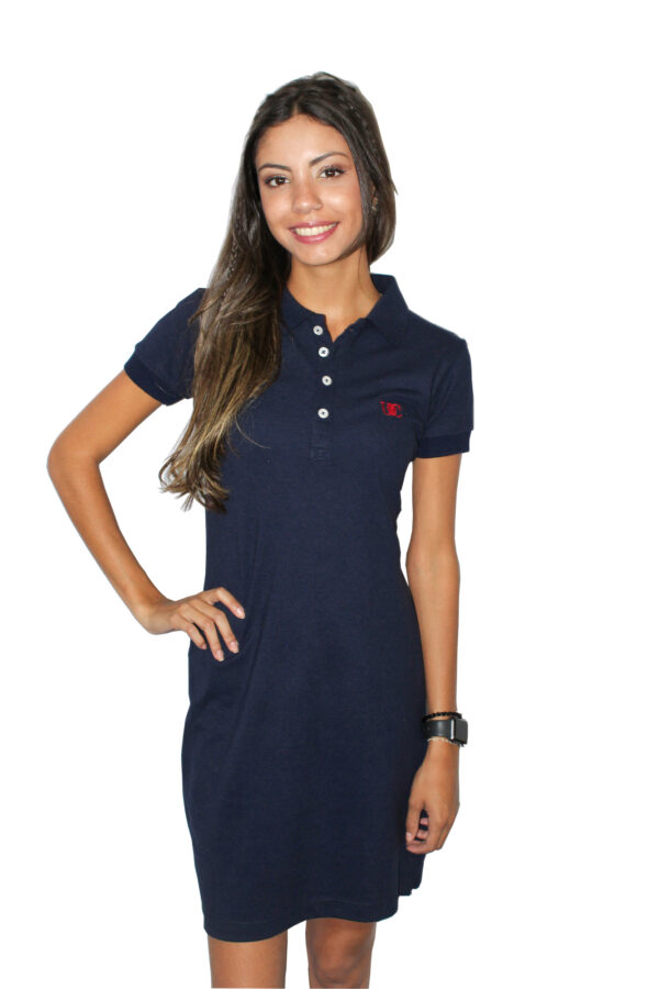 Vestido Polo Logo Vermelho - Imagem 1