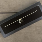 Pulseira Rabo de Rato 21cm Pingente Cavalo Vazado Folheado a Ouro 18k