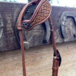 Cabeçada 01 Orelha Bordada Modelo Balaiada