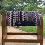 Manta Navajo Curvada Cinza e Roxo