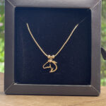 Colar Rabo de Rato 45cm Pingente Cavalo Vazado