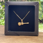 Colar Veneziana 45cm Pingente Violão