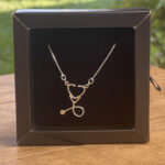 Colar Veneziana 45cm Pingente Estetoscópio Prata 925