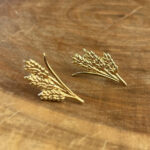 Brinco Trigo Dourado Folheado a Ouro 18k