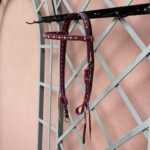 Cabeçada de Silicone com Strass Testeira e Afogador Vinho