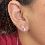 Brinco Fixo Veterinária Prata 925