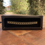 Pulseira Elo Portuguesa Duplo 21cm com Pingente Bridão Folhado a Ouro 18k