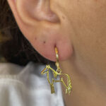 Brinco Argola Lisa Cavalo Vazado Folheado a Ouro 18k