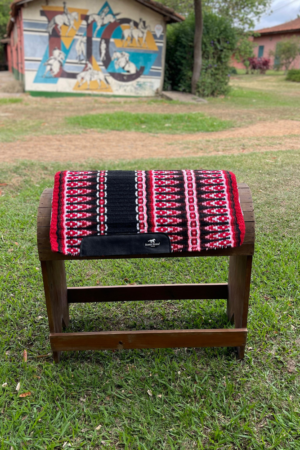Manta Navajo Curvada Vermelha e Preta Boots Horse