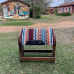 Manta Navajo Curvada Vinho e Azul Boots Horse