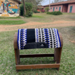 Manta Navajo Curvada Azul e Preto Boots Horse