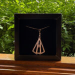 Colar Veneziana 45cm Pingente NSA em Prata 925