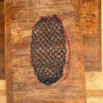 Rede de Feno Azul Marinho com a Ponta Vermelha