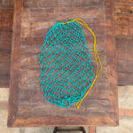 Rede de Feno Verde com a Ponta Amarela