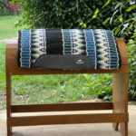 Manta Navajo Curvada Turquesa e Preto