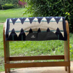 Manta Navajo Curvada Neutra Bege e Preto