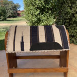 Manta para Sela Mustang Cor:Bege c/ Azul