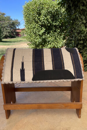 Manta para Sela Mustang Cor:Bege c/ Azul
