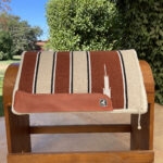 Manta Navajo Tambor Cor Marrom Claro com Palha Ranch Tex