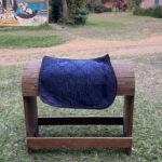 Manta Suede de Salto Azul Marinho