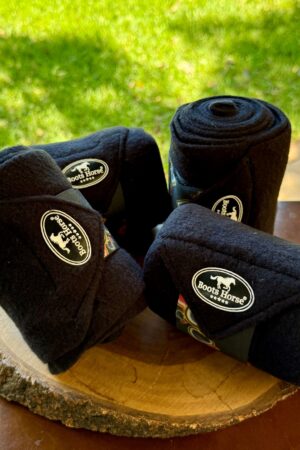 Liga de descanso Boots Horse preto com velcro estampado