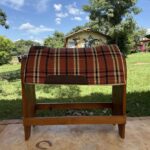 Manta Premium QM Vermelho com Marrom Ranch Tex