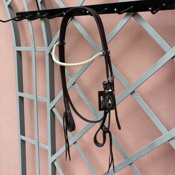 Cabeçada com Testeira Reta Inervada com Afogador e Botão Preta - Imagem 1