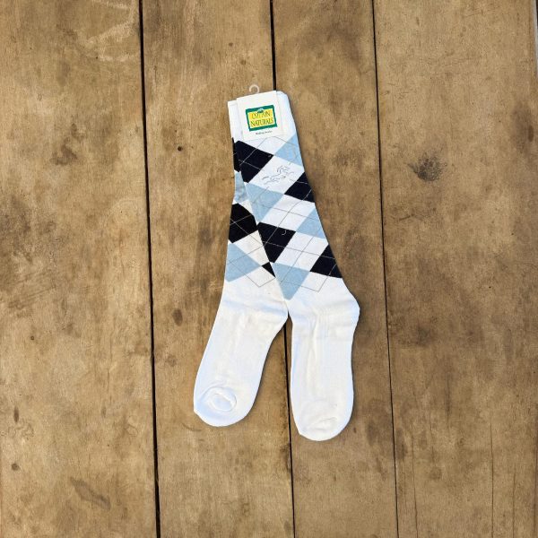 Meia Escocesa INSTEP Branco/Azul - Imagem 1
