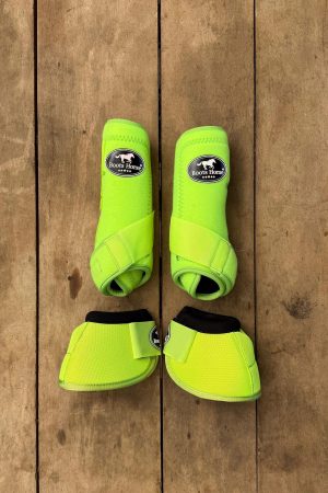 Kit Caneleira e Cloche Boots Horse M cor:Verde Limão