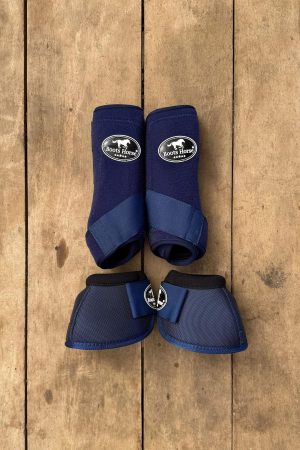 Kit Caneleira e Cloche Boots Horse M cor:Azul Marinho