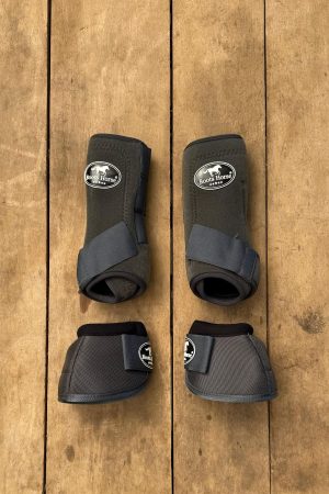 Kit Caneleira e Cloche Boots Horse M cor:Cinza