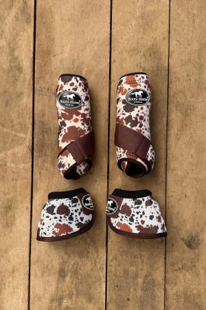 Kit Caneleira e Cloche Boots Horse M cor:Estampa Vaquinha