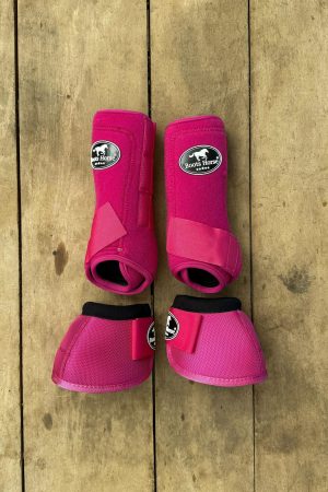 Kit Caneleira e Cloche Boots Horse M cor:Magenta