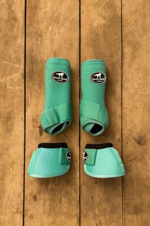 Kit Caneleira e Cloche Boots Horse M cor:Verde Água