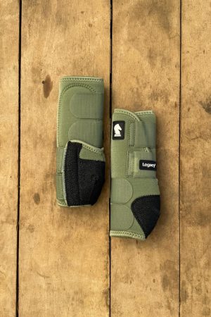 Caneleira Dianteira Legacy2 Classic Equine cor:Verde Militar
