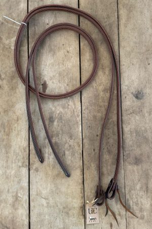 Rédea aberta em couro dupla costurada 17mm Boots Horse Cor:Preto