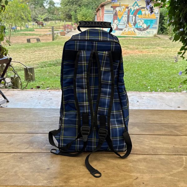 Bolsa Porta Bota e Capacete Xadrez Azul e Verde HDR - Imagem 3