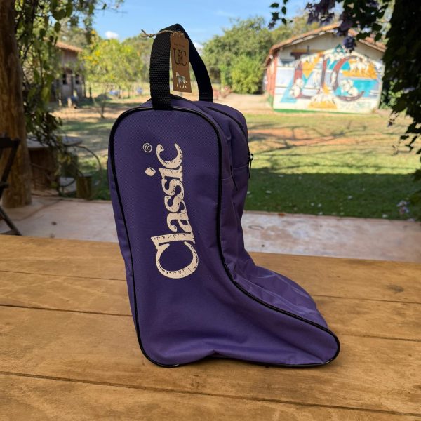 Sacola de Nylon para Bota Roxo e Branco - Imagem 1