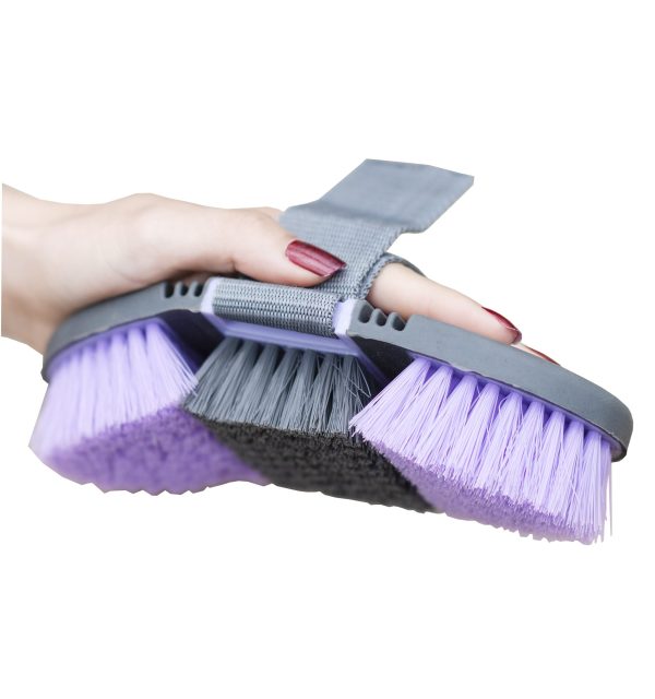 Escova Flexível para Pelo Cor:Roxo e Cinza - Imagem 4