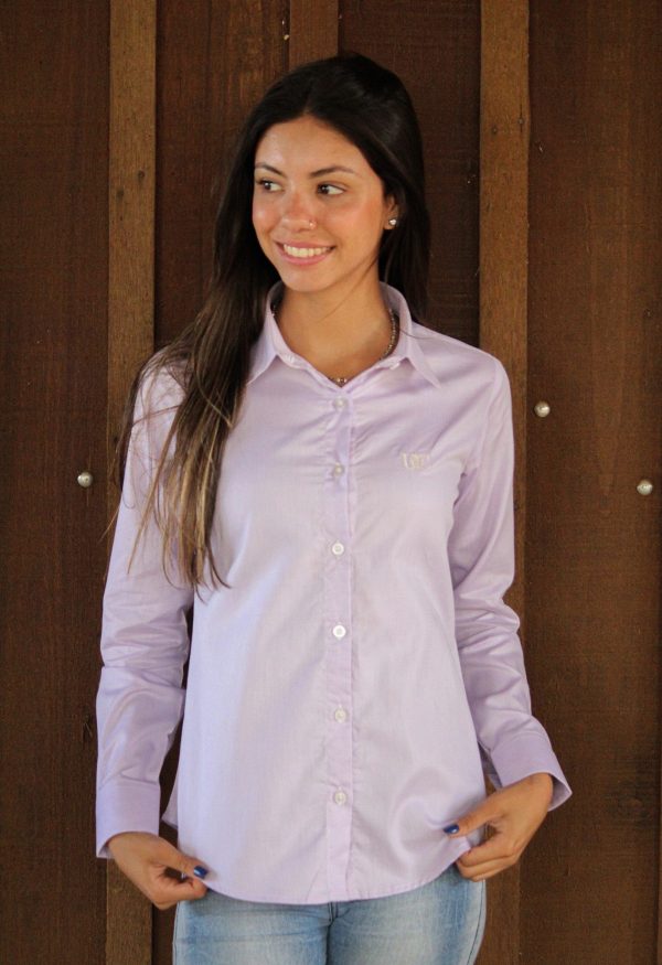 Camisa Feminina UC Manga Longa Lilás - Imagem 1