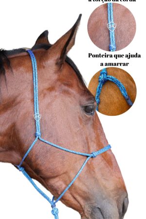 Cabresto UC Manejo cor:Azul Mescla