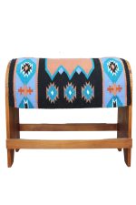 Sobremanta Navajo Lã Boots Horse Cor:Azul/Preto/Marrom - Imagem 2