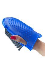 Luva Massageadora para Banho Boots Horse Cor:Azul Royal - Imagem 4