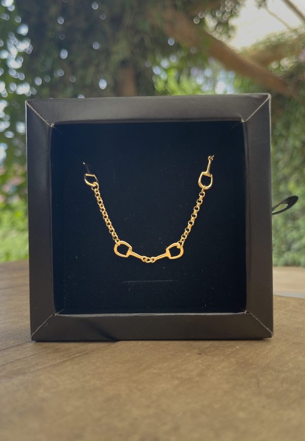 Chocker Elo Portugues Bridão Folheado a Ouro 18K - Imagem 1
