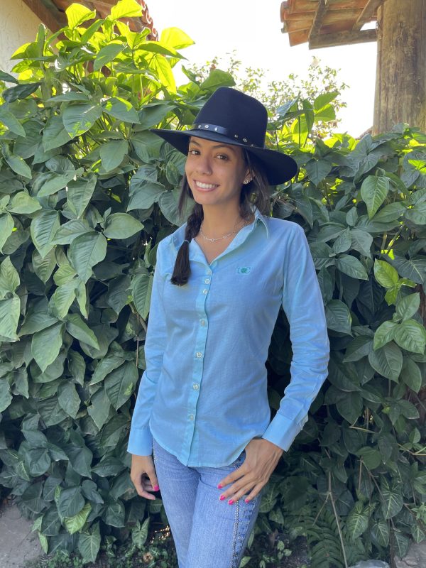 Camisa Feminina UC Manga Longa Verde Claro - Imagem 1