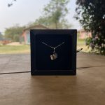 Colar Veneziana 45cm Pingente Gaita Resinada Prata 925