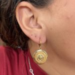 Brinco Argola Chapéu Folheado a Ouro 18k