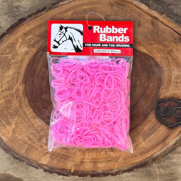 Elástico de Crina Rubber Bands cor:Rosa - Imagem 1