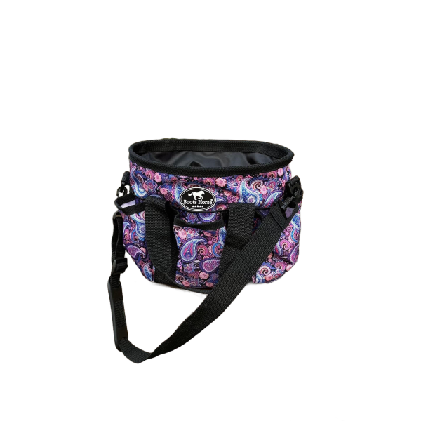 Bolsa Kit Higiênico Boots Horse cor:Estampada Roxo e Rosa - Imagem 1